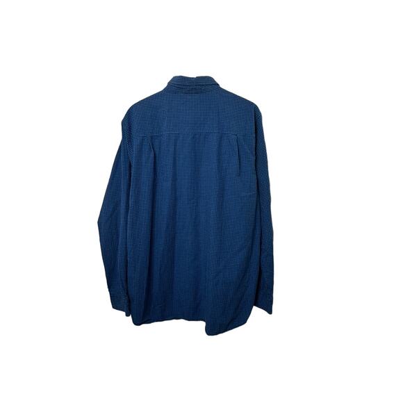 The North Face Blue & Black Plaid Long Sleeve Button Down Shirt Men's Large - Picture 5 of 5